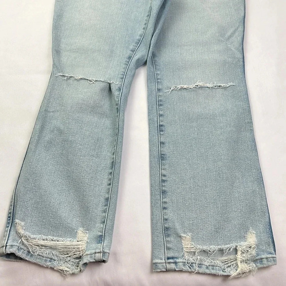 Good American Women’s 15 Good Curve Straight Leg  Destroyed Hem Jean - Picture 12 of 15